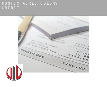 Rustic Acres Colony  credit
